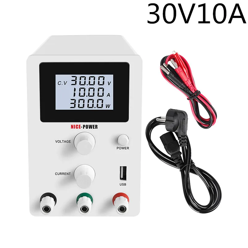 R-30V 10A-4 digital Регулируемый лабораторный источник питания постоянного тока переменный 30 в 10 А Регулируемый силовой модуль цифровой импульсный источник питания 60 в 5 а цифровой - Цвет: R-30V 10A-4 digital
