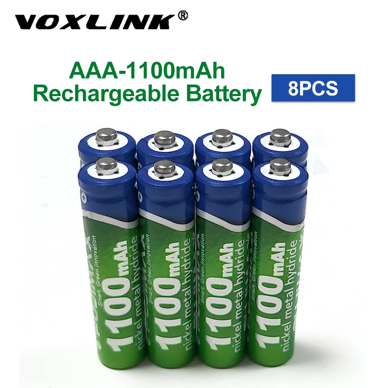 Аккумулятор VOXLINK AAA 1100 мА/ч 1 2 в 8 шт. перезаряжаемая батарея предварительно