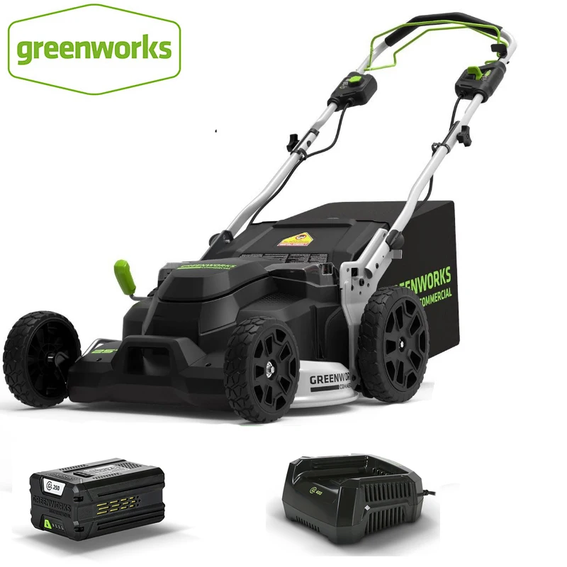 Greenworks حديقة جزازة العشب بطارية ليثيوم الكهربائية دفع من نوع العشب Weeder جامع 82 فولت 1000 واط مهنة حديقة أدوات