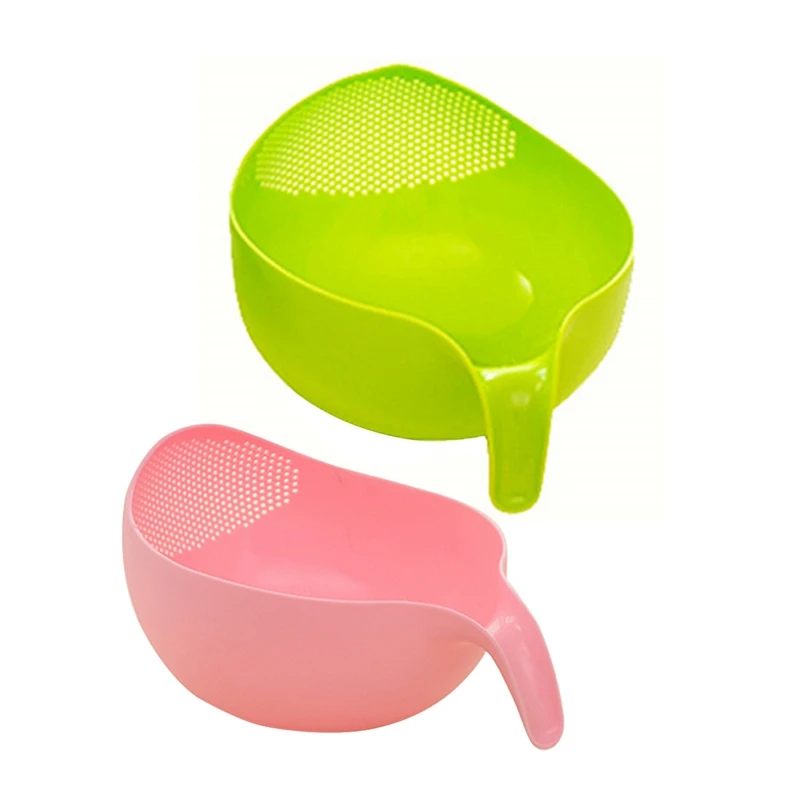 2 шт. фильтр для очистки риса зеленый и розовый|Дуршлаги сита| |