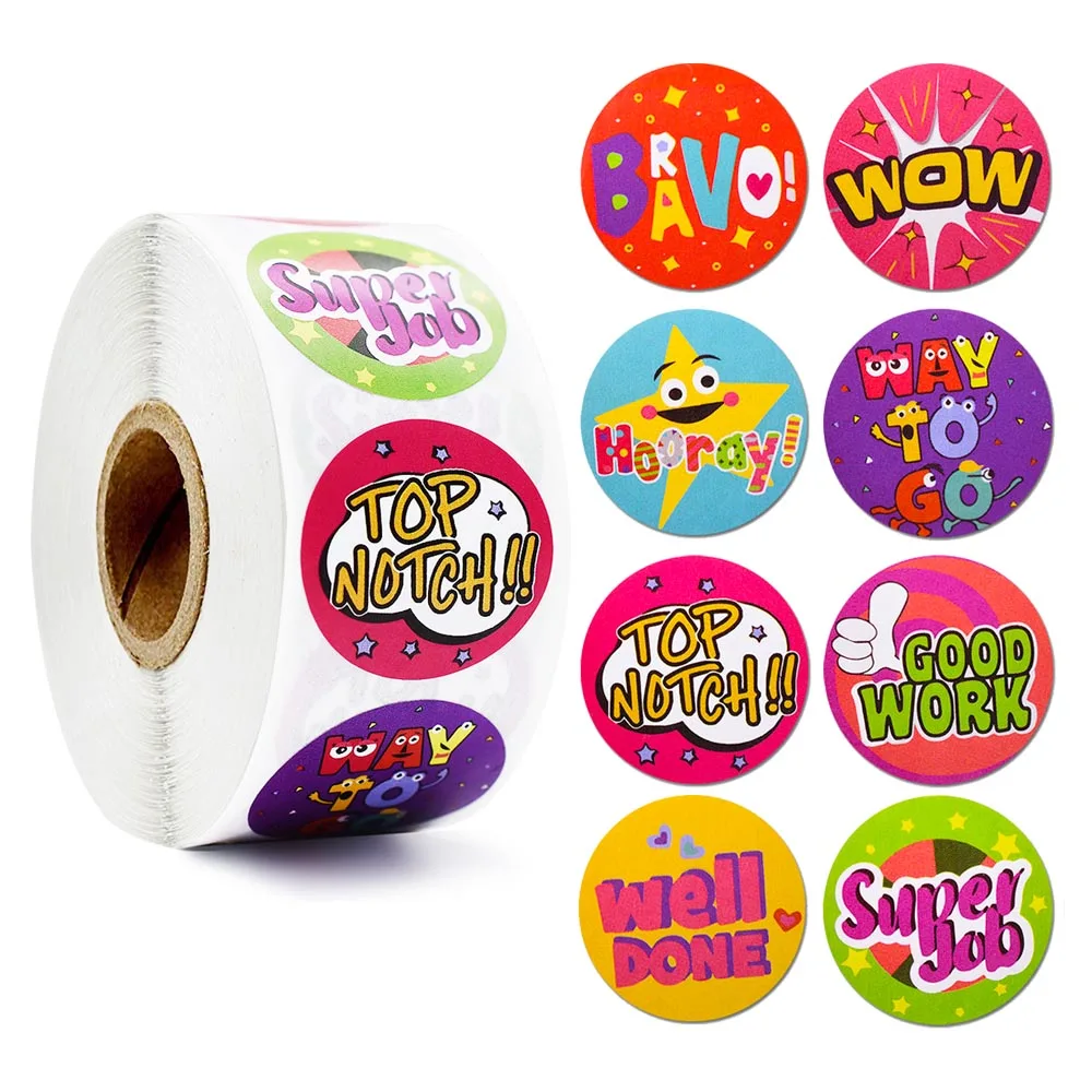 

500pcs cute reward stickers for teacher student encouragement sticker cartoon motivational kids toy sticker