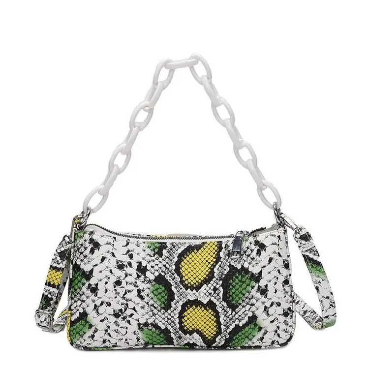 

2020 Summer Vintage Women Shoulder Bag Fashion Design Snake Pattern Party Purses Handbags Female Casual Messenger Bag Crossbody
