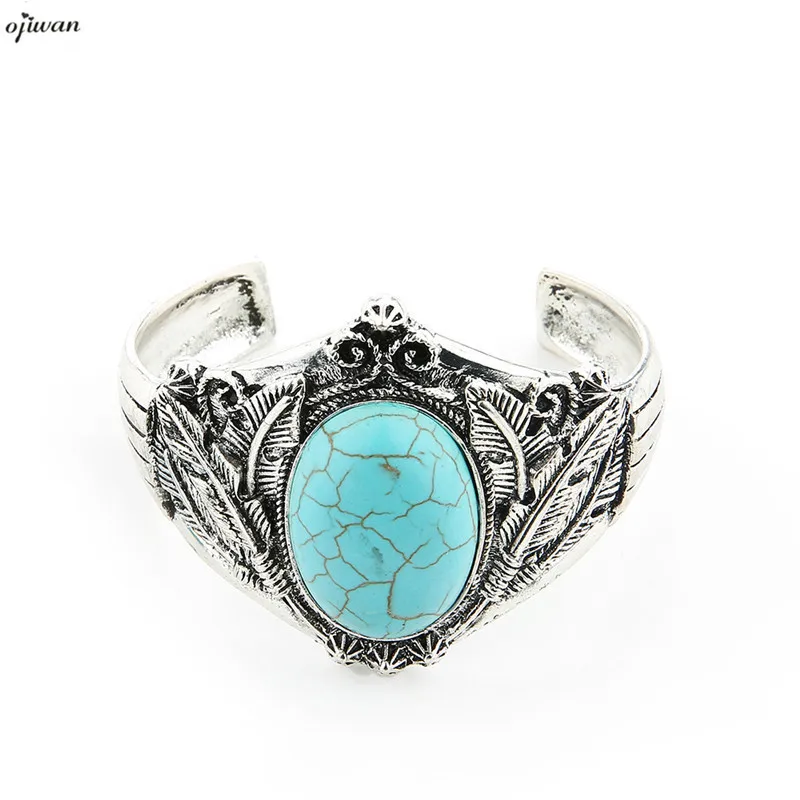 Винтажный открытый браслет в стиле бохо для женщин этнический с подвесками виде