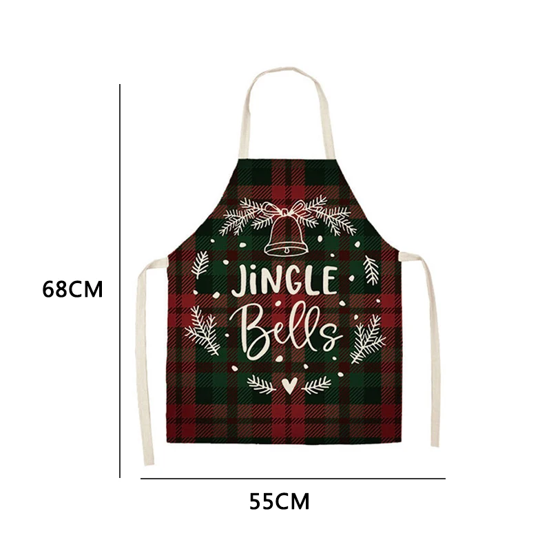 

Christmas apron Christmas plaid cotton and linen apron Christmas plaid apron Christmas cotton and linen apron Clean overalls