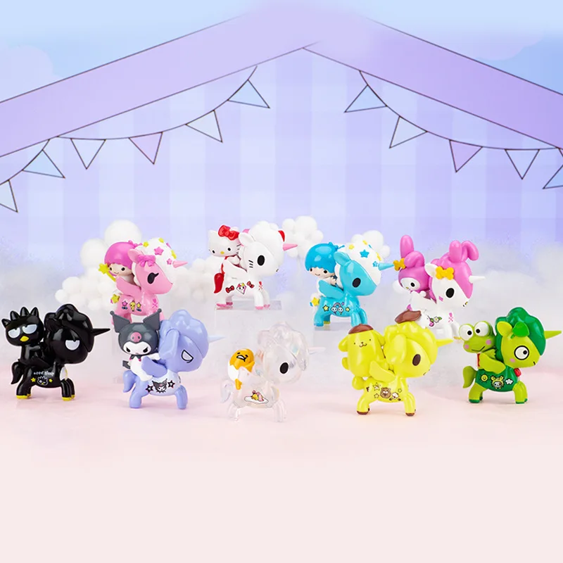 Figuras de acci&oacute;n de Anime Tokidoki, Caja Ciega Original de unicornio, Serie de amigos de H-K, figuras de acci&oacute;n de juguete, modelo de Caja Ciega, regalos de cumplea&ntilde;os-0