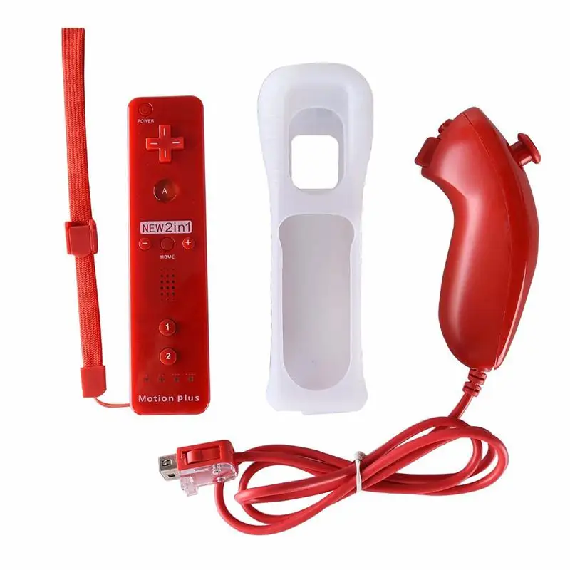 HobbyLane 2 in 1 Wireless Control Built In Motion Plus Remote Controller For Wii Bluetooth for Game Accessories d25 | Электроника