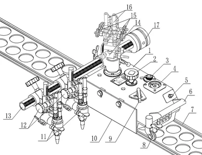 HK-12MAX-II Жук Тип полуавтоматическая пламени линейный машина для резки двойная