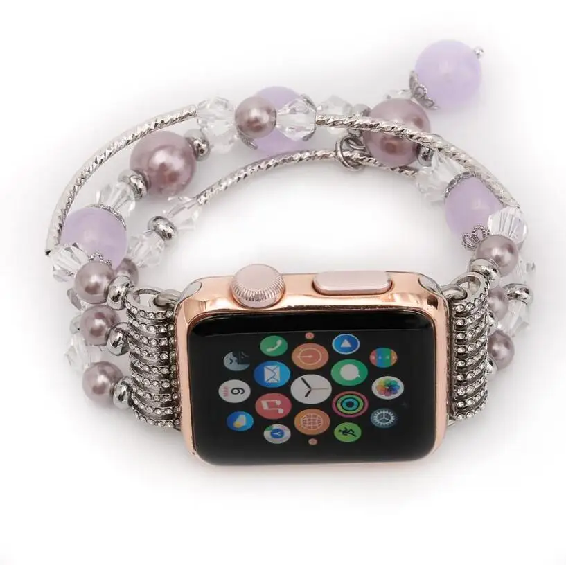 Модная женская Агат серии версия 1 2 3 Ремешок Браслет для наручных часов Apple Watch