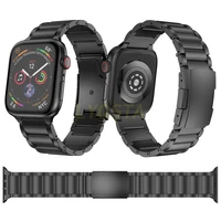 for apple watch 38404244mm band titanium metal watch strap for apple watch series 6 se 5 4 3 2 1 bracelet black accessories