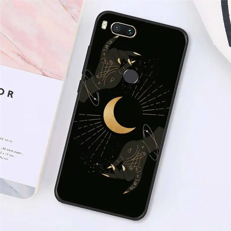 

Art Sun Flowers Snake Moon aesthetics Phone Case For Xiaomi Redmi note 7 8 9 t k30 max3 9 s 10 pro lite funda coque