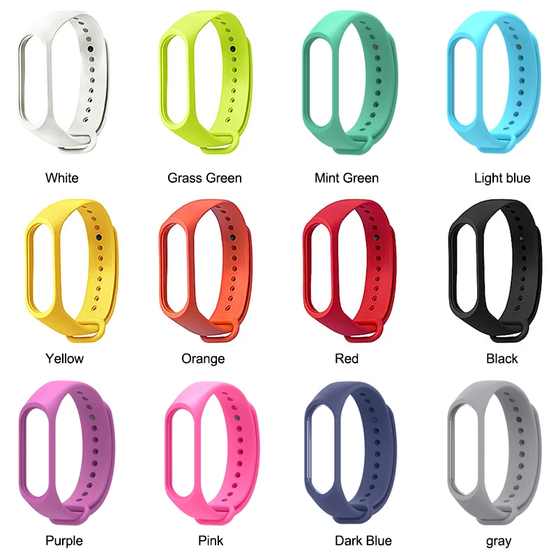 Браслет для Xiaomi Mi Band 3 4 спортивный силиконовый ремешок часов xiaomi mi band 2 с защитной