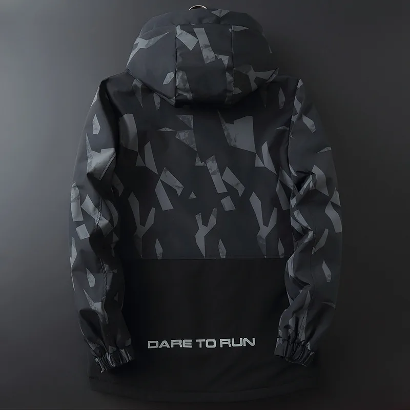 Новое поступление модная мужская с капюшоном стеганая камуфляжная куртка для