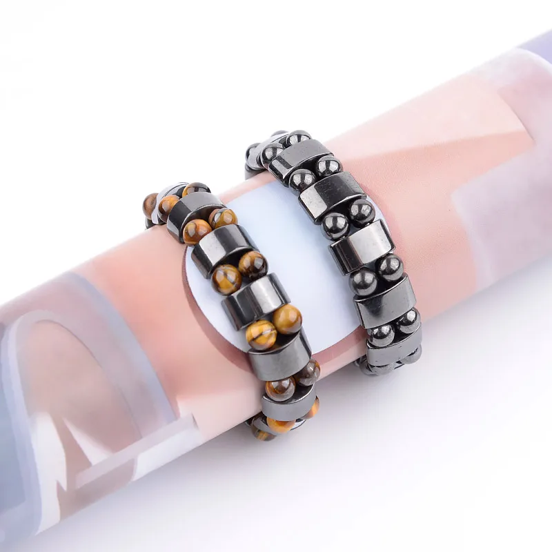 Натуральный желтый тигровый глаз гематит браслет терапия здоровье женское