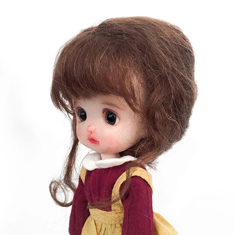 Новинка 1/8 BJD/SD/кукла парик мохер челка длинные кудрявые золотистые коричневые