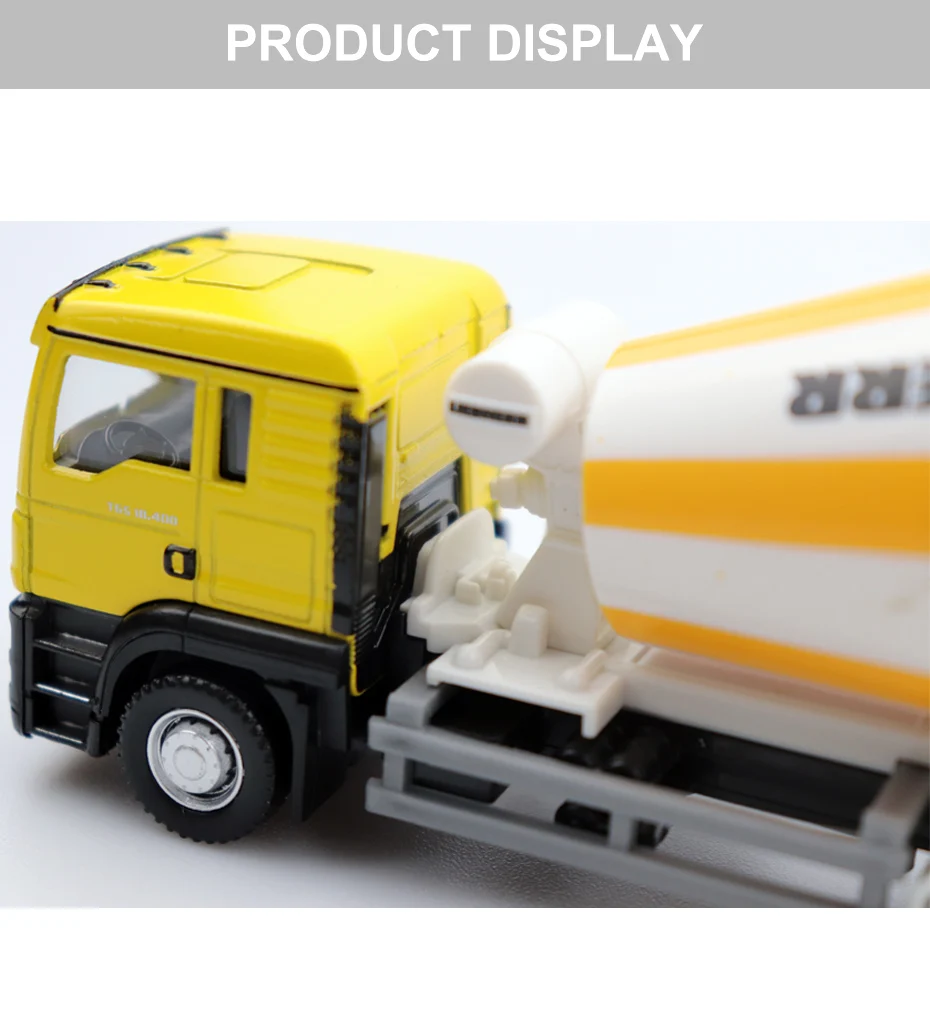 1:32 Diecast Toy Car Engineering Toy Truck High Simulation Toy Car Cement Truck Body Can Be Rotated Toy Car For Children's Gift