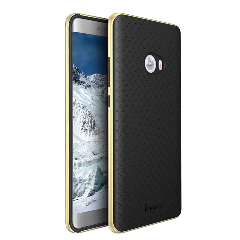 Чехол Xiao mi note2 ipaky Xiao mi note 2 pro чехол Роскошный силиконовый чехол+ пластиковая рамка для Xiaomi note 2 Чехлы - Цвет: Golden