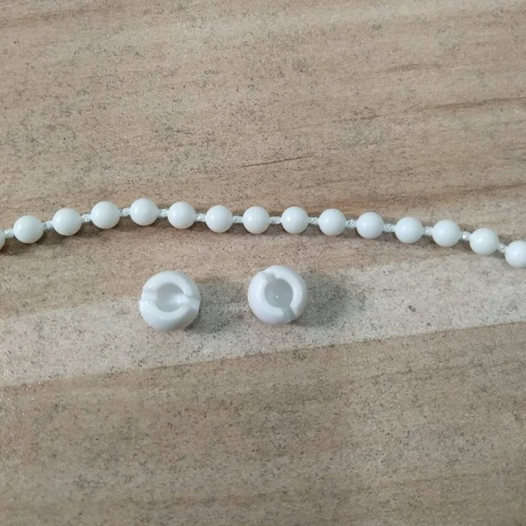 Tope de cadena de plástico para persianas enrollables, accesorio de Color blanco, 4,5x6mm