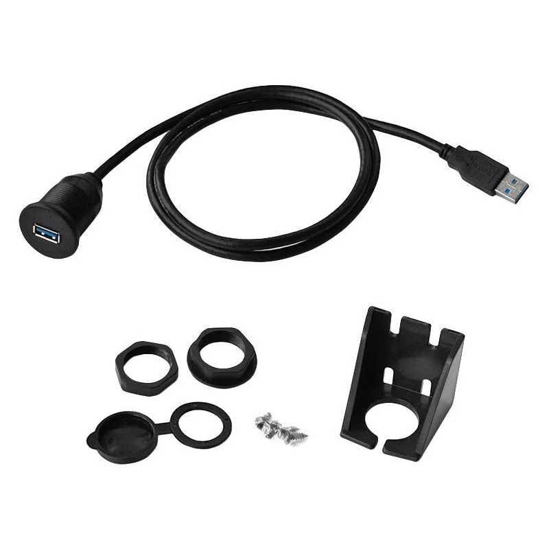 USB 3 0 Male to Female AUX Flush Mount Car Удлинительный кабель для автомобиля грузовика лодки