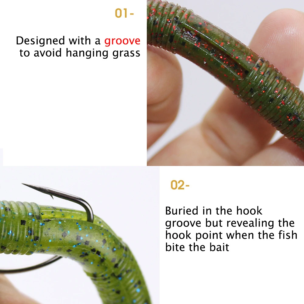 13 5 см 10 г Maggots мягкая рыболовная приманка Wacky Worm Приманка ПВХ искусственная Рыбная