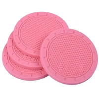 2pcs set car waterproof vehicle mat roller coaster rubber water bottle cup non slip pad for auto car interior accessories