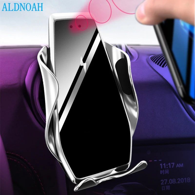 

Automatic Clamping 15W Fast Car Wireless Charger for Samsung S20 S10 iPhone 12 11 Pro XS XR 8 Infrared Sensor Phone Holder Mount