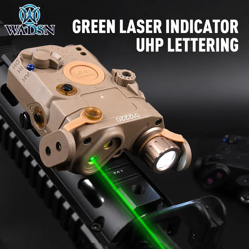 WADSN Airsoft Tactical LA-5C PEQ15  UHP Green IR Laser Sight Flashlight  LED LA5 PEQ Hunting Rifle  Weapon LIght For 20mm Rail