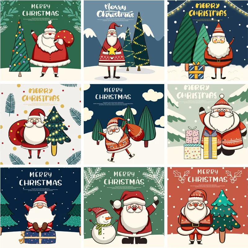 

30 листов, милые почтовые открытки с Санта-Клаусом, снеговиком на день рождения, Рождество, День Святого Валентина вечерние ринка, свадьба, Но...