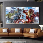 Комикс-постер Marvel, настенное искусство, Классическая Картина на холсте, украшение интерьера, картина в стиле куадроса, аниме, Декор