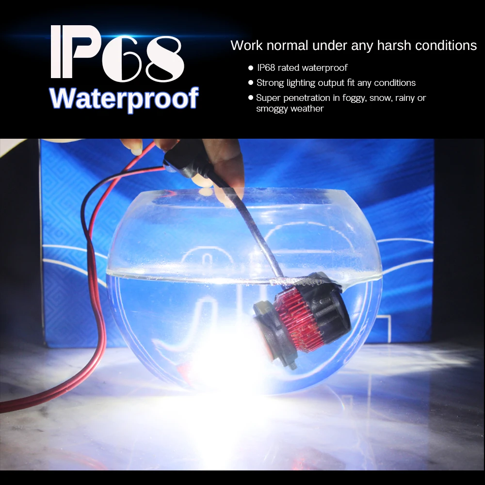 Cawanerl 4 шт. автомобиль светодиодный лампы фары дальнего света + ближнего и 60 Вт H11 9005