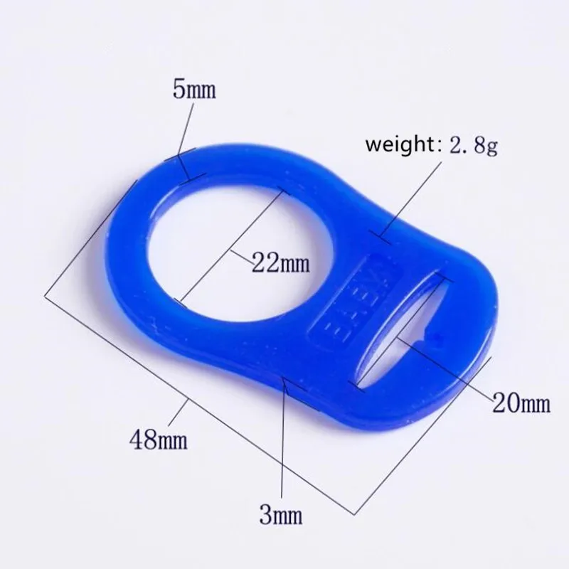 5 шт. / Упак. Разноцветные силиконовые детские пустышки для пустышек зажим адаптер