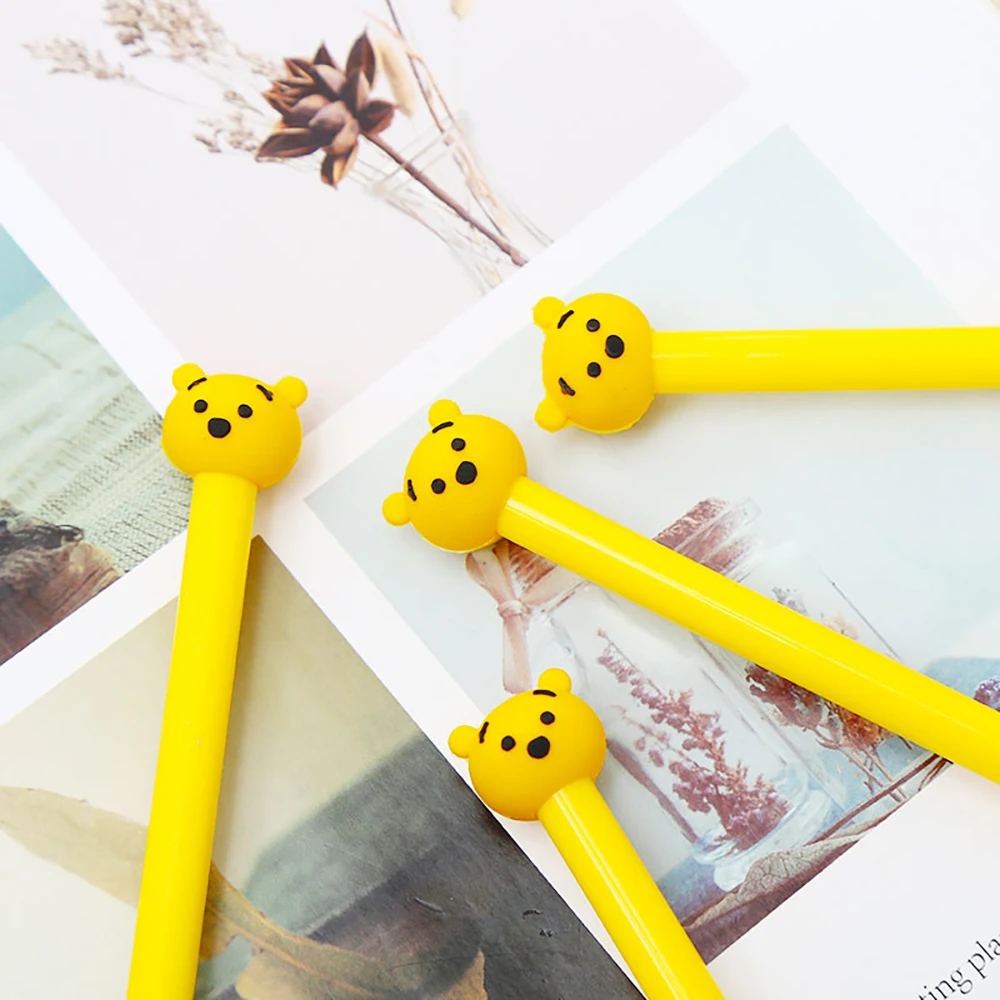 Korean Cute Kawai Bear Gel Pen Blue Kawaii Stationery Store Office Accessory Stationary Back to School Art Supply Thing Item Kit |