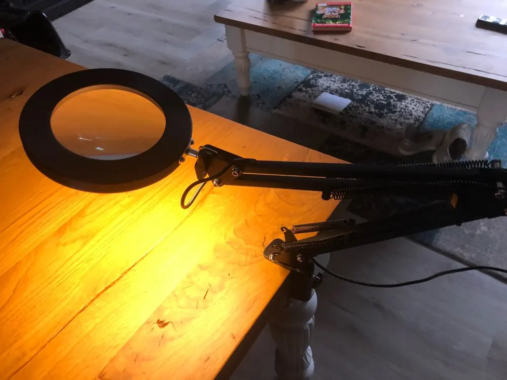 USB 3X скамья тиски стол Зажимная Лупа светодиодный свет гибкие настольная лампа