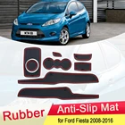 Для Ford Fiesta 2008 2009 2010 2011 2012 2013 2014 2015 2016 резиновый противоскользящий коврик для двери Groove чашка Pad ворота Coaster аксессуары