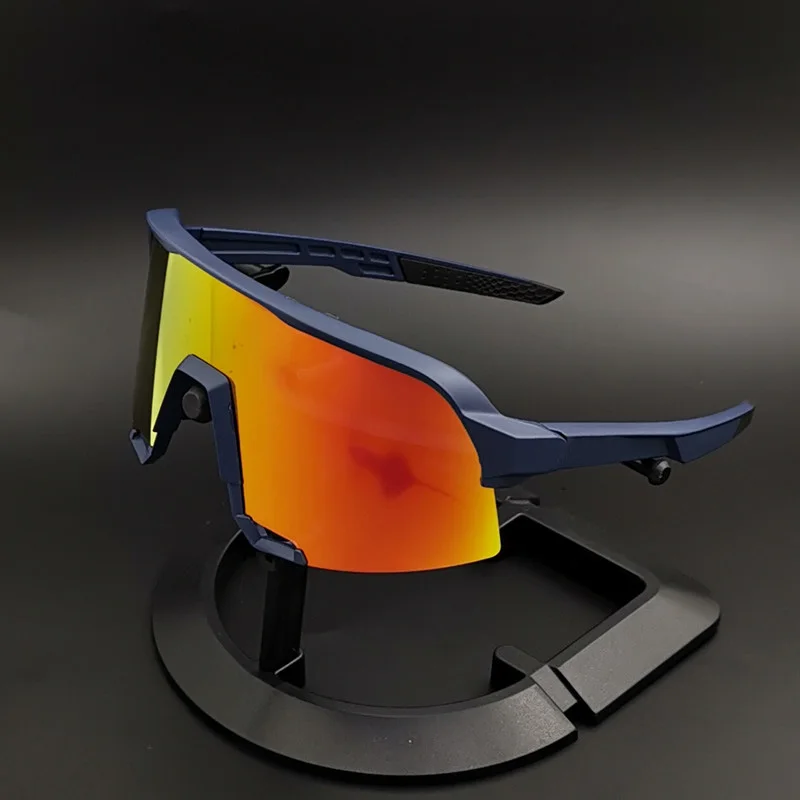 3 Lens Not Polarized Уличные спортивные очки с 3 линзами для езды на велосипеде, Mtb, гоночные очки для шоссейного велосипеда, мужские и женские солнцезащитные очки UV400 для езды на велосипеде, очки для бега - Цвет: 3 Lens Not Polarized