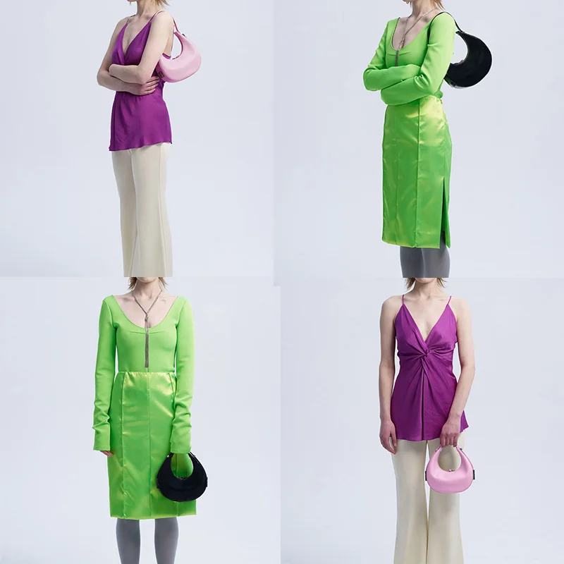 Роскошная винтажная кожаная сумка-клатч сумка через плечо с полумесяцем и