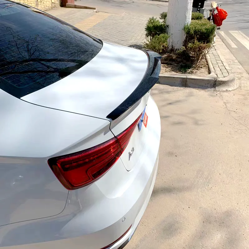 

For 13-20 Audi A3 Refitted S3 spoiler Hatchba with Non Perforated Fixed Wing High-quality ABS material