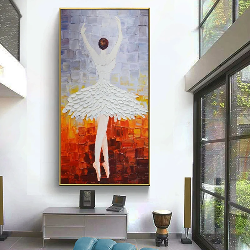 

Modern Ballerina Wall Art Canvas Abstract Ballet Girl Dancing Paintings On The Wall Decorative Pictures For Living Room Cuadros