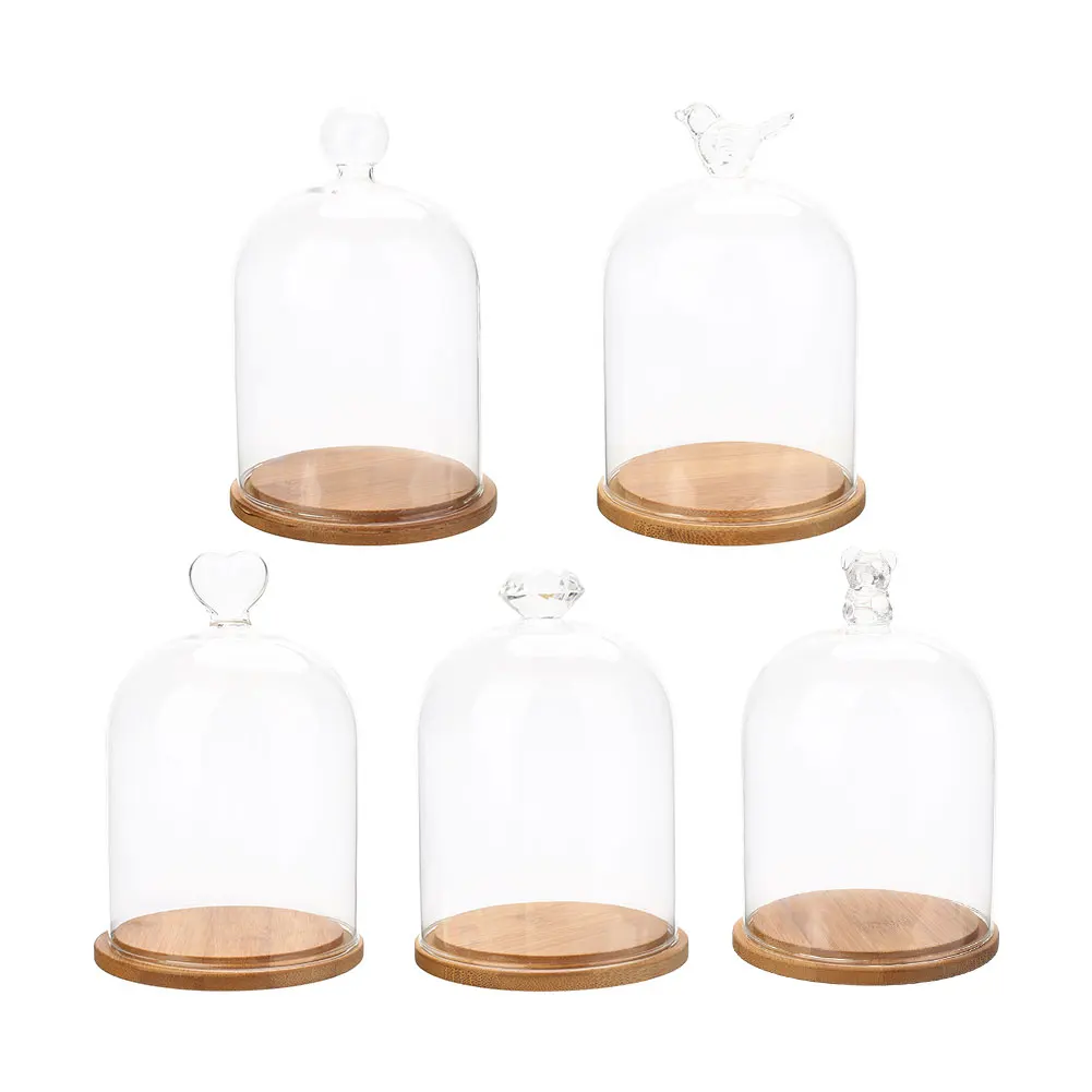 Консервированный свежий цветок стеклянный чехол для свадьбы дома Птица Сердце