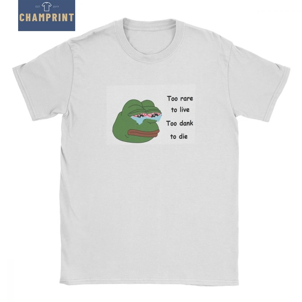 Для Мужчин's лягушонок Пепе грустно футболка забавные мем чистый одежда из