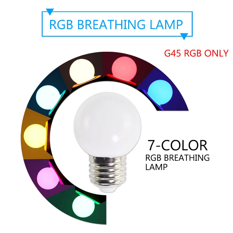 Светодиодный потолочный светильник E27 E14 3 Вт 5 7 RGB светодиодный лампы A60 A50 G45 C35