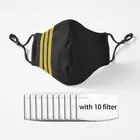 Маска для рта для взрослых для мужчин и женщин, многоразовая дышащая моющаяся маска для защиты от пыли для старшего офицера, Co Pilot