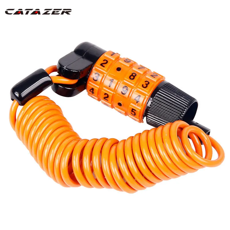 

Замок велосипедный комбинированный портативный, 4 знака, 1,2 м, цинковый сплав