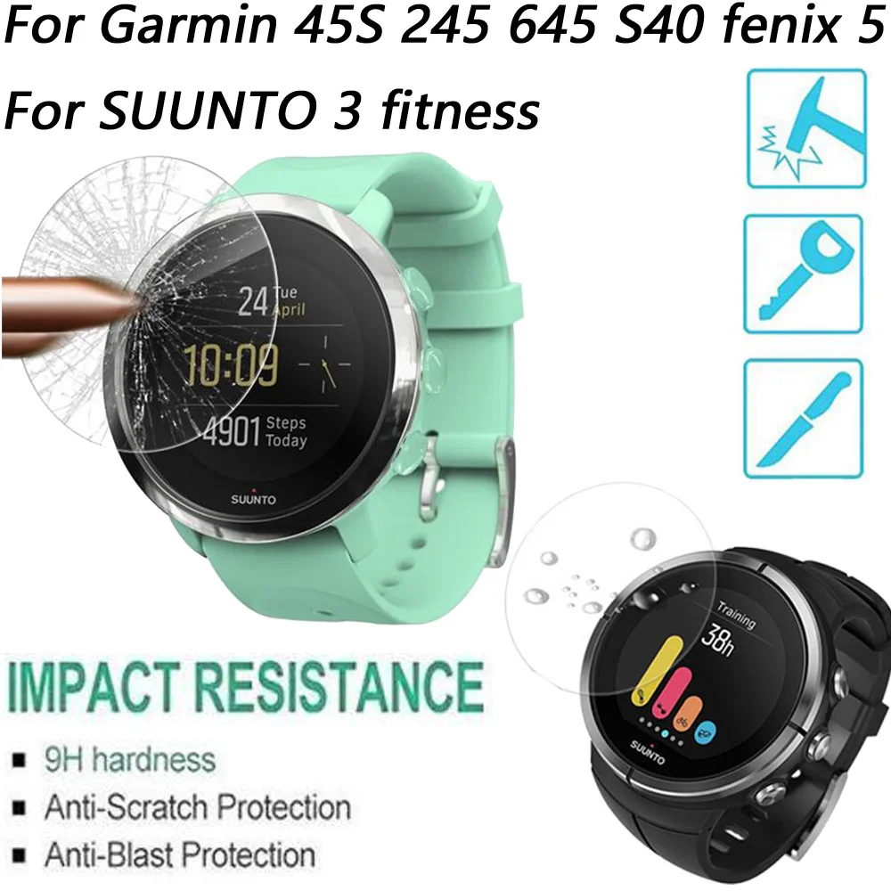 Защитная пленка D35 из закаленного стекла для спортивных часов Suunto 3 Garmin Forerunner 45S 245