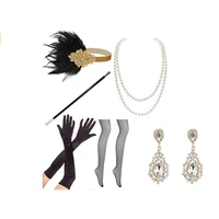 1920s great gatsby accessories set for women 6pcs gold costume flapper headpiece headband