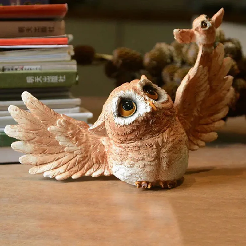 Креативная фигурка Милого Животного совы современные ремесла украшение для
