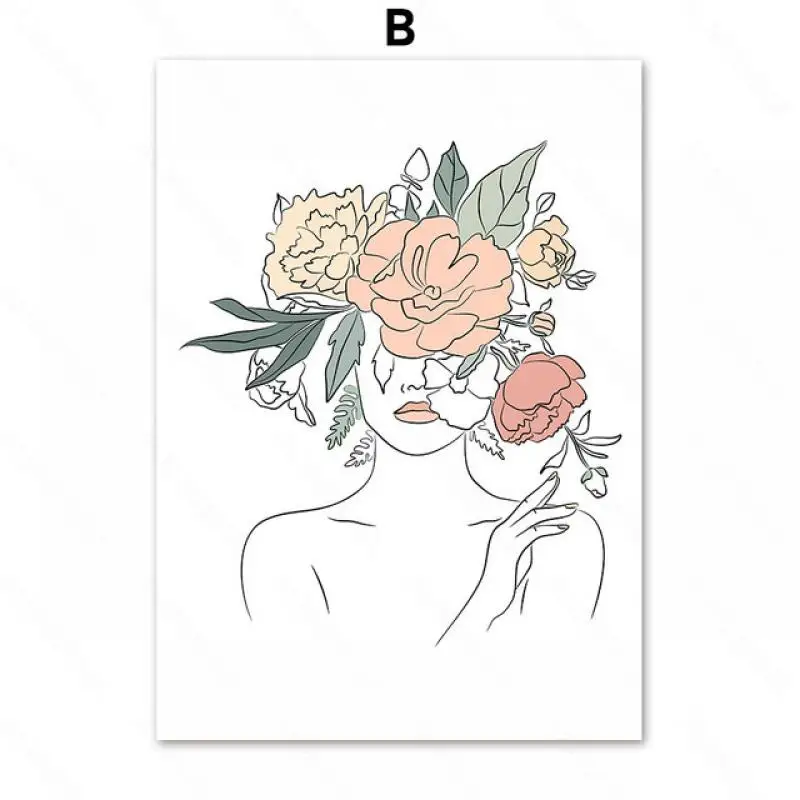 

Diy Diamond Painting Figure Painting Girl Wearing a Wreath Nordic Style Simple Handmade Diamond Round Diamond Square Diamond