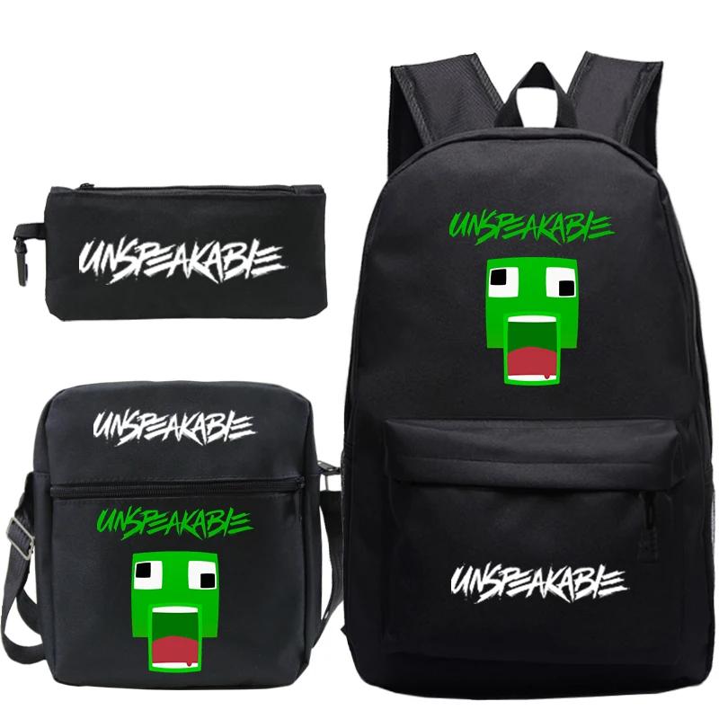 

Unspeakable Backpack Book bags Laptop Backpack back to School Bags 3 PCS/set Boys Girls Bagpacks Casual Bag Travel Mochila