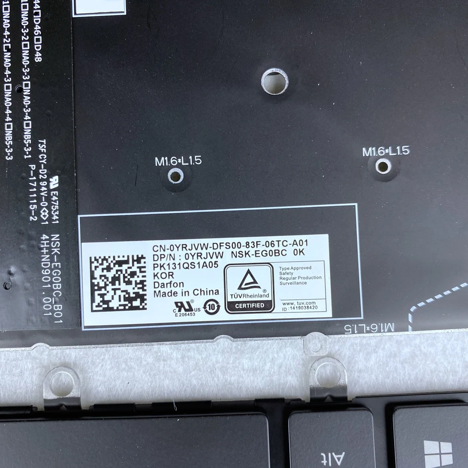 Корейская Клавиатура для ноутбука с подсветкой DELL 2 в 1 XPS 13 9365 P71G 0WPCF9 WPCF9 |