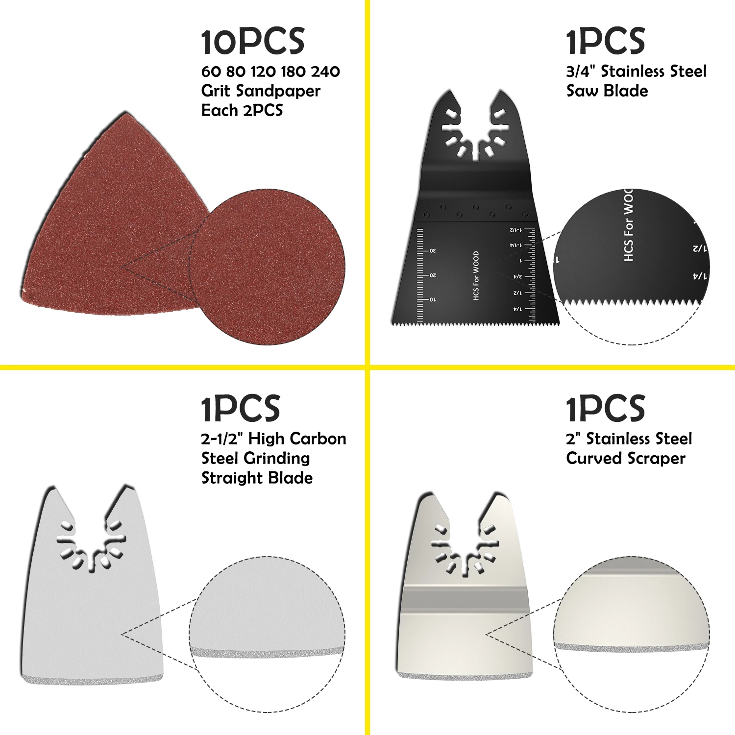 

105Pcs Universal Metal Cutting Saw Blade Power Tools Diamond Oscillating Saw Blades Multi Tool For Fein Bosch Makita Multimaster