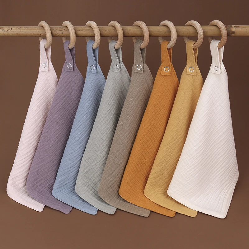 

Baby Saliva Towel Soothing Towel Security Blanket Newborns Soft Sleeping Toy Solid Color Wooden ring Baby Towel Baby Shower Gift